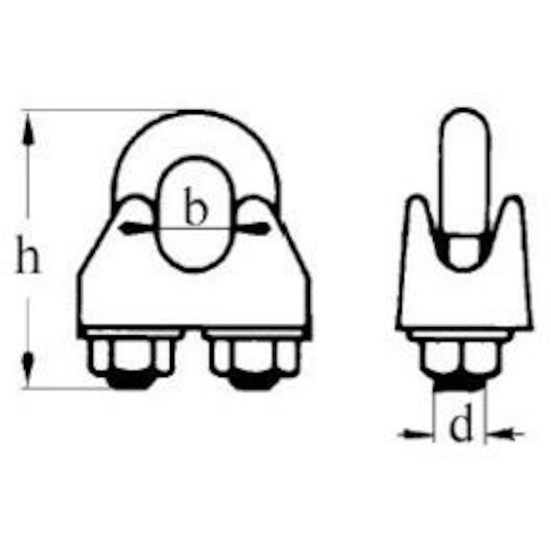 SERRE-CÂBLE 1/8"(3,18MM)    DIN741 - ZINGUE