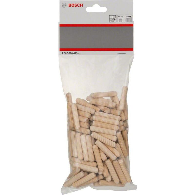 Bosch - Houten deuvels - Gegroefd - 8 x 40 mm - 150 stuks - 2607000445 - 02220600