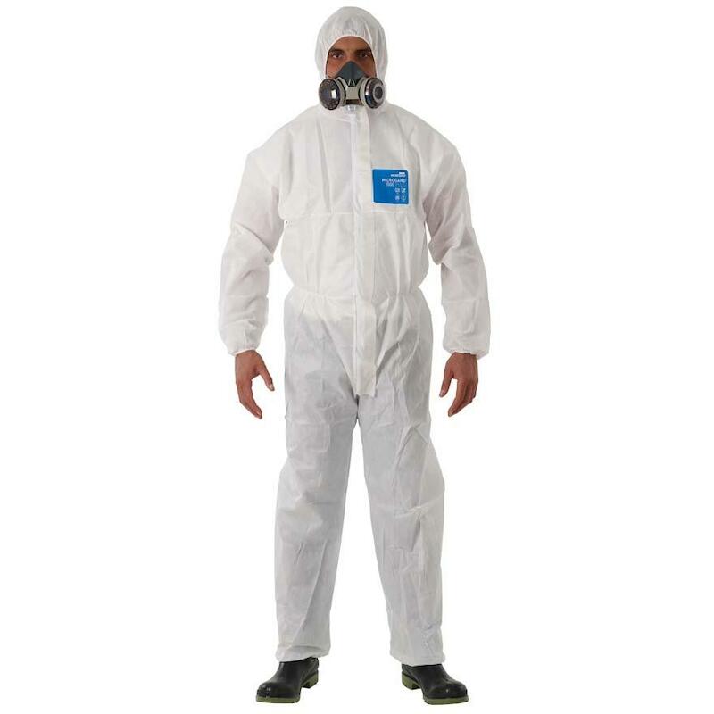 WEGWERPOVERALL - MICROGARD 1500+ - WIT L