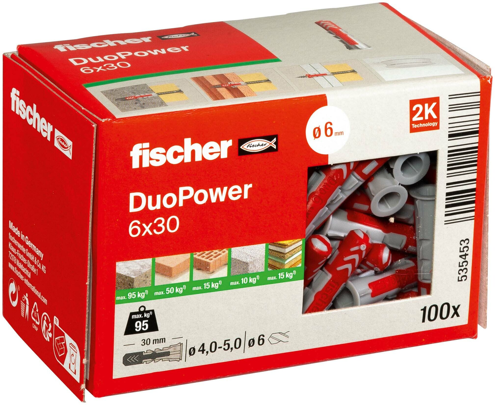 PLUG NYLON  6X30            DUOPOWER       FISCHER