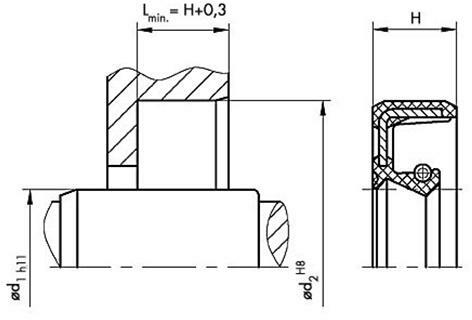 OLIEKEERRING MET STOFLIP - AS NBR - DIN 3760 70X90X10