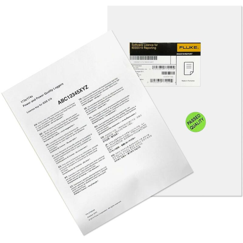 SOFTWARE LICENSE PAPPORTAGE IEEE519/REPORT   FLUKE