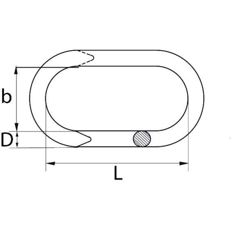 NOODSCHAKEL TE LASSEN 6MM   250-06E ZN        PACO