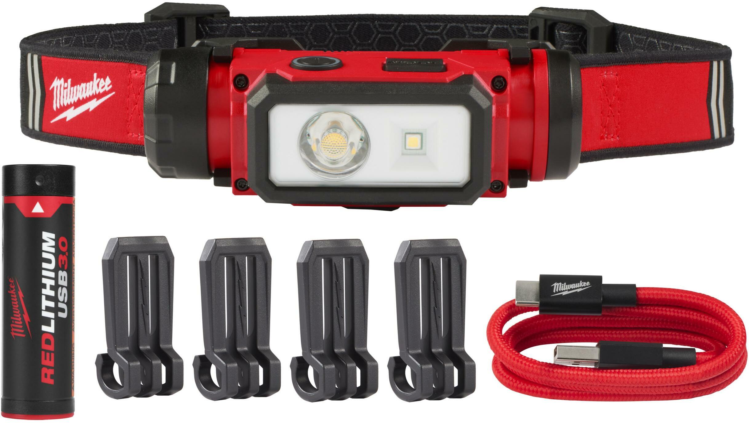 HOOFDLAMP USB OPLAADBAAR    L4 HL2-301   MILWAUKEE