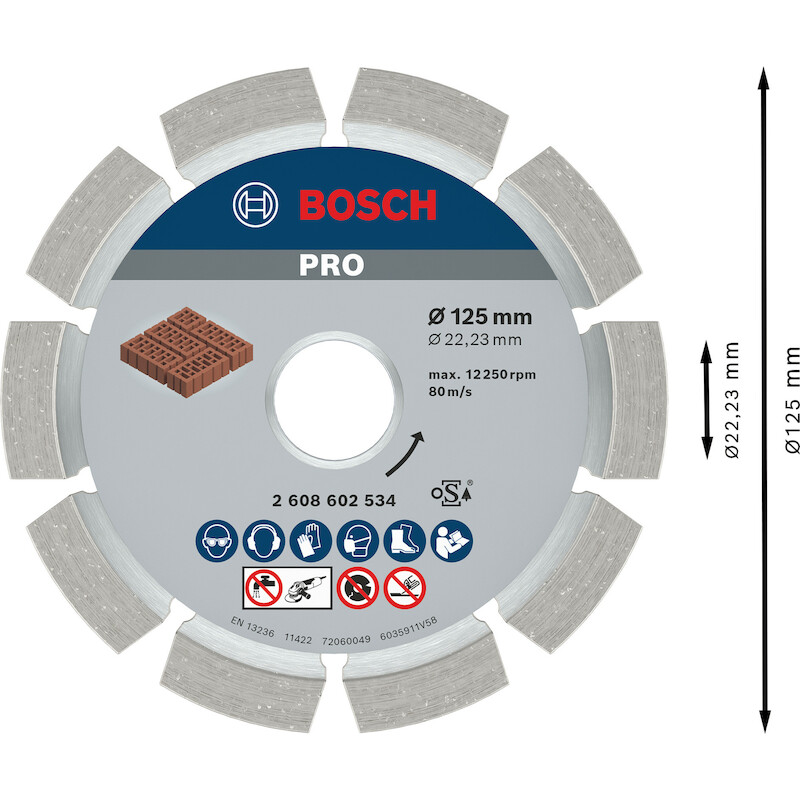 Bosch - Diamond mortar raking disc - Expert for Mortar - ø 125 x 22.23 x 6 mm - 2608602534 - 02225084