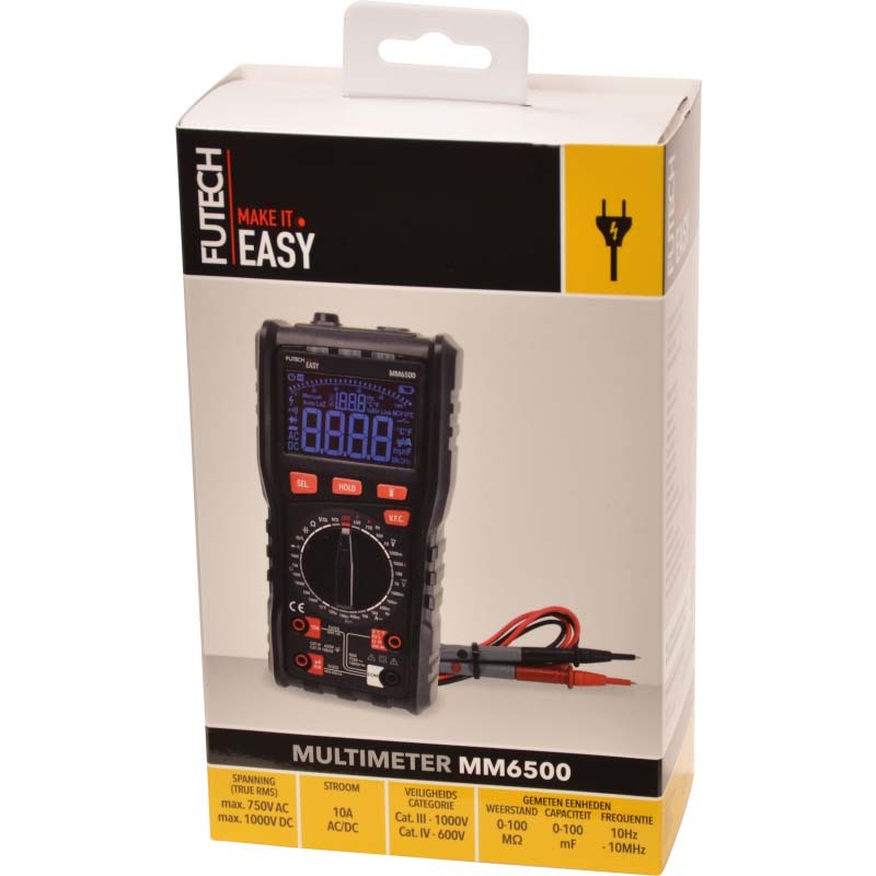 Futech - Digital multimeter - MM6500 - cat III 1000 V - 03246021