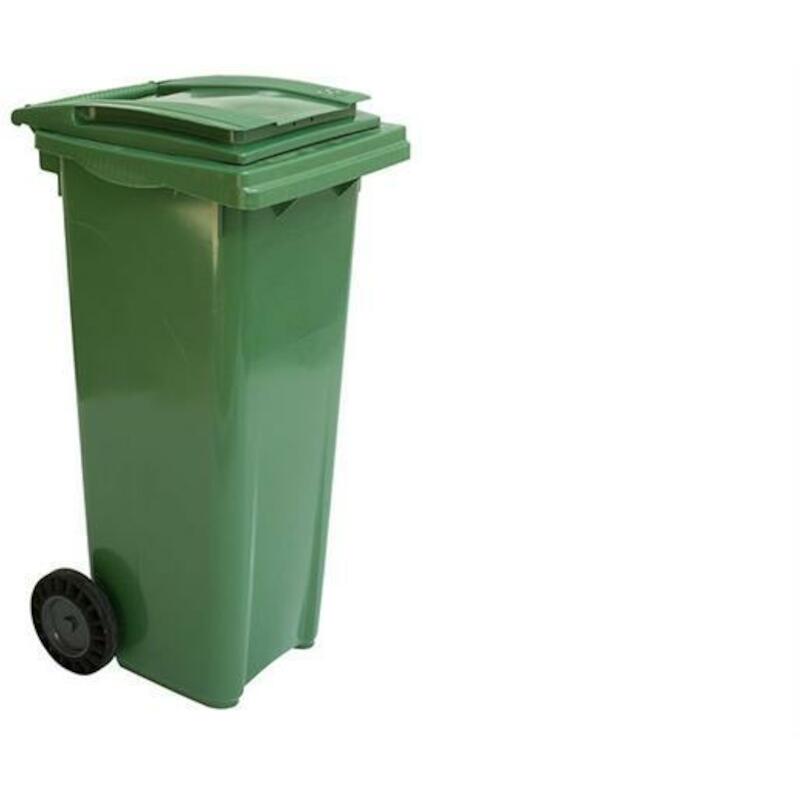 VUILNISBAK - PLASTI-BAC 810140 - HIGH DENSITY POLYETHYLEEN 140 L GROEN