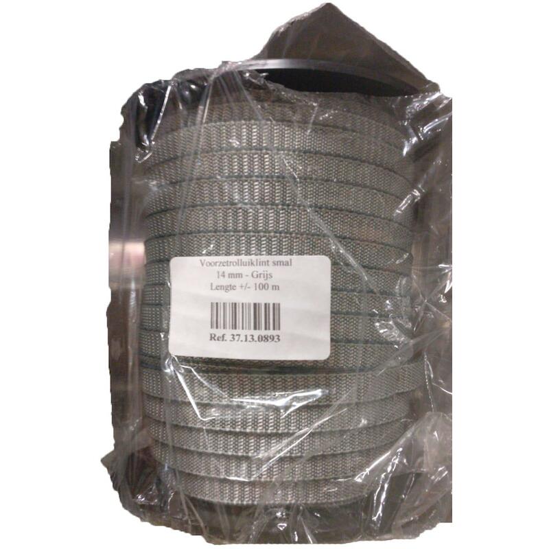 VOORZET ROLLUIKLINT GRIJS   B=14MM (ROL=100M)