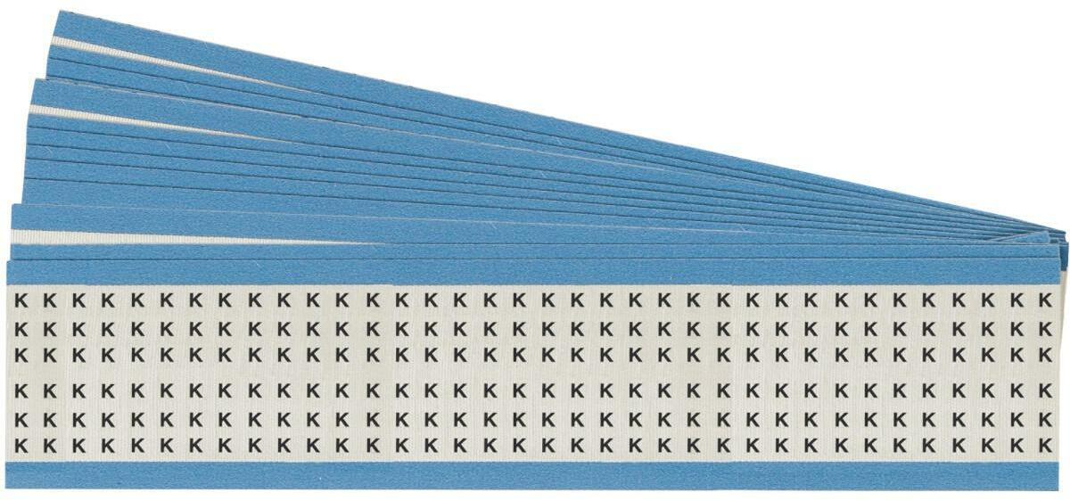 MARQUEUR DE FIL - BRADY 026110 - 'K' NOIR SUR BLANC 6.35X38 MM (900 EA)