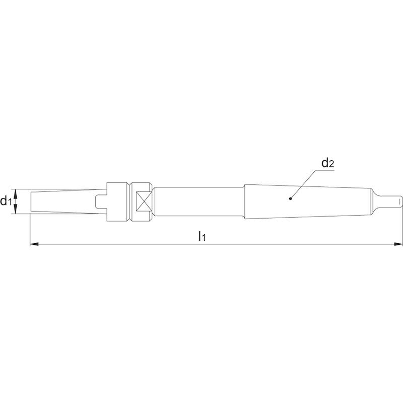 DIN217 ARBRE DE MONTAGE, ALÉSOIRS CREUX DIN219 ET FORETS CREUX DIN222, CM NR.4, 19MM - CM4 - 844100400 - PHANTOM