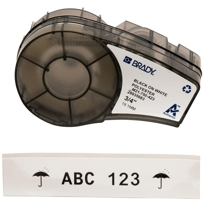 TAPE - BRADY 110898 - ZWART OP WIT 19,05 MMX6,4 M
