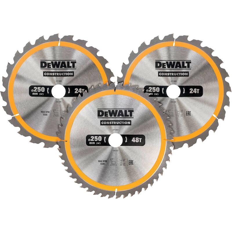 JEU LAME SCIE CIRCULAIRE    DT1963-QZ  (3PC)DEWALT