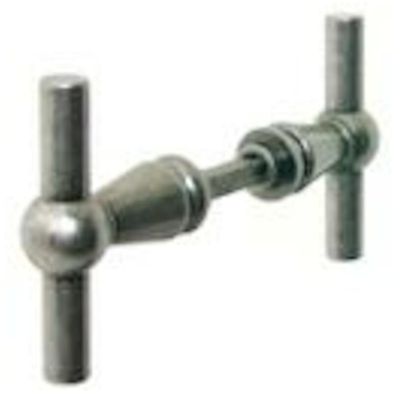 Quincalux - Béquille de porte - 124 T+T - Laiton étain antique - Forme t - 02209507