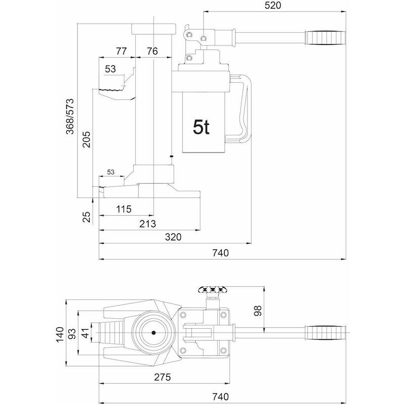 Rema - cric à patte hydraulique - RMH-50 - 5 t - 02036310