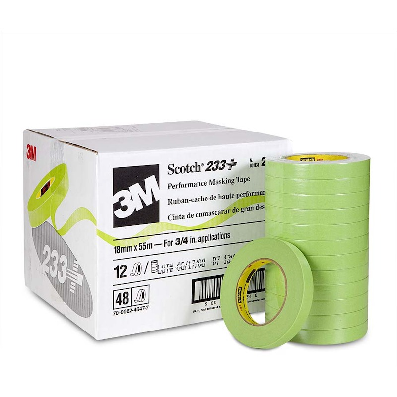 MASKEERTAPE CRÊPE GROEN     233 18MM X 55M  SCOTCH