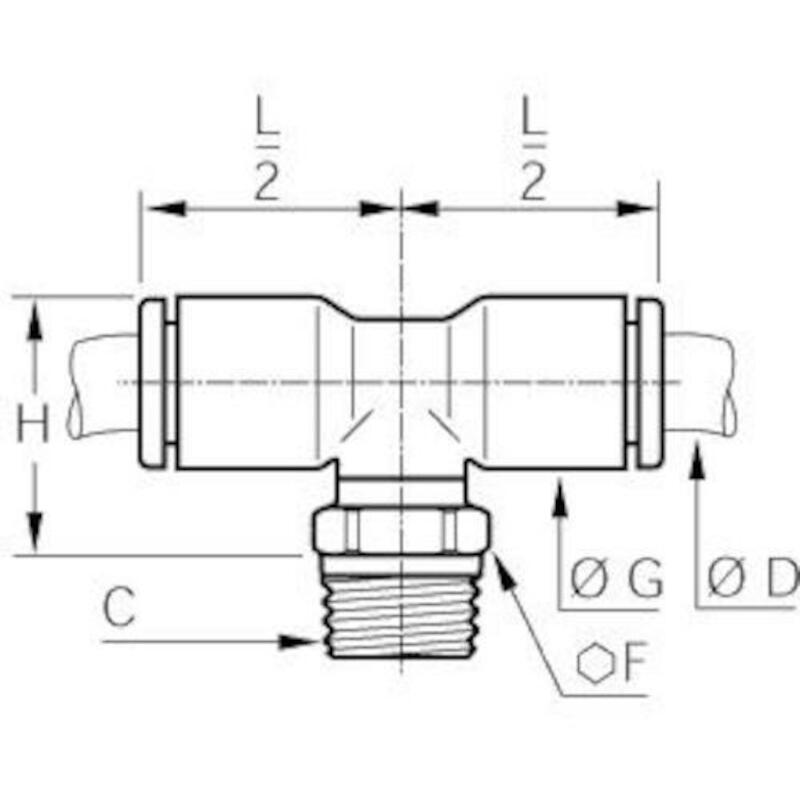 T PIQ.MÂLE VERT.10X1/4"BSPT 3108 10 13      LEGRIS