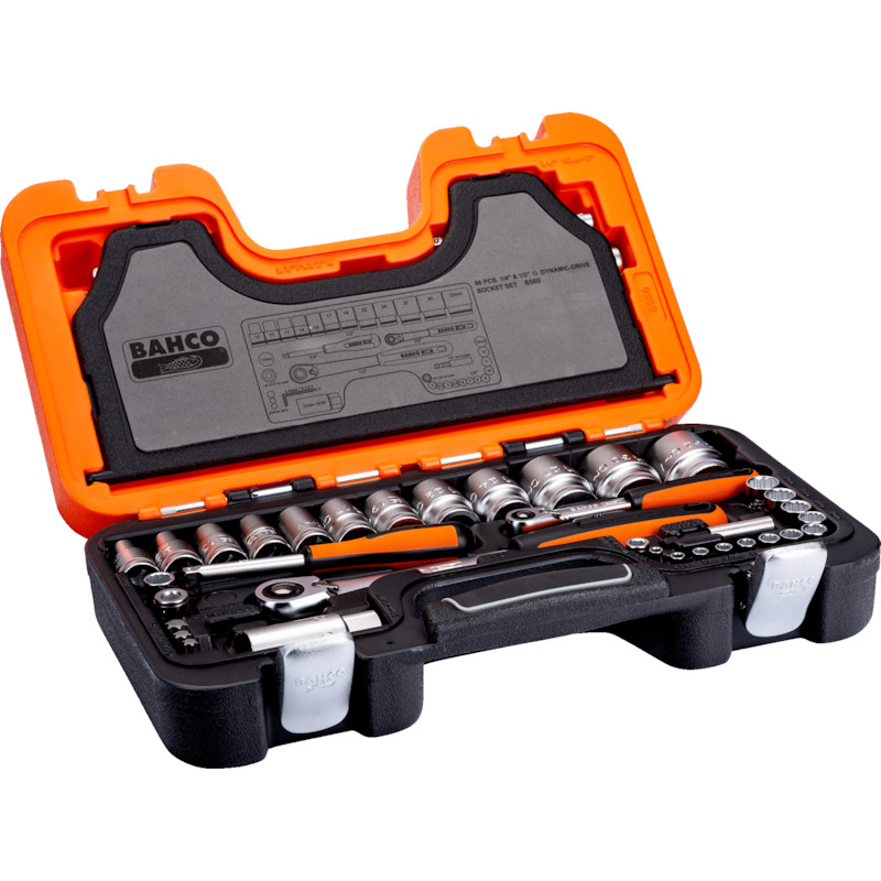 HANDDOPPENSET 12-K.1/4-1/2" S560 (56ST.)     BAHCO