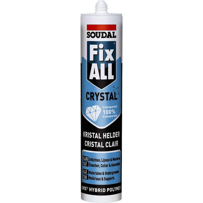 LIJM - SOUDAL FIX ALL CRYSTAL - TRANSPARANT KOKER290 ML