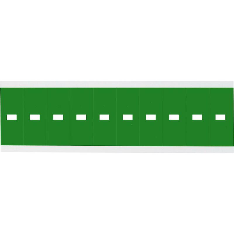 SYMBOOL - BRADY 912228 - '-' WIT OP GROEN 22X38 MM(250 EA)