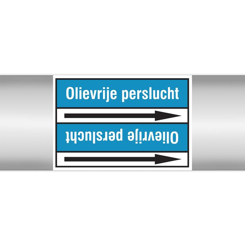 LEIDINGMERKER - BRADY 268022 - 'OLIEVRIJE PERSLUCHT' WIT OP BLAUW 100X 60 MM (505 EA)