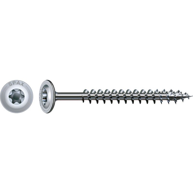 Spax - timber construction screw - washer head - full thread - t-star plus T40 - ø 8 x 50 mm - Wirox - steel - 03153600