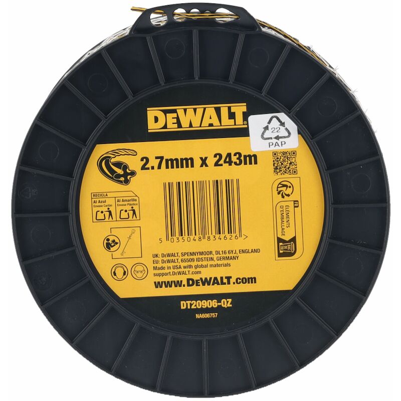 TRIMMERDRAAD 2,7MM 210M     DT20906         DEWALT