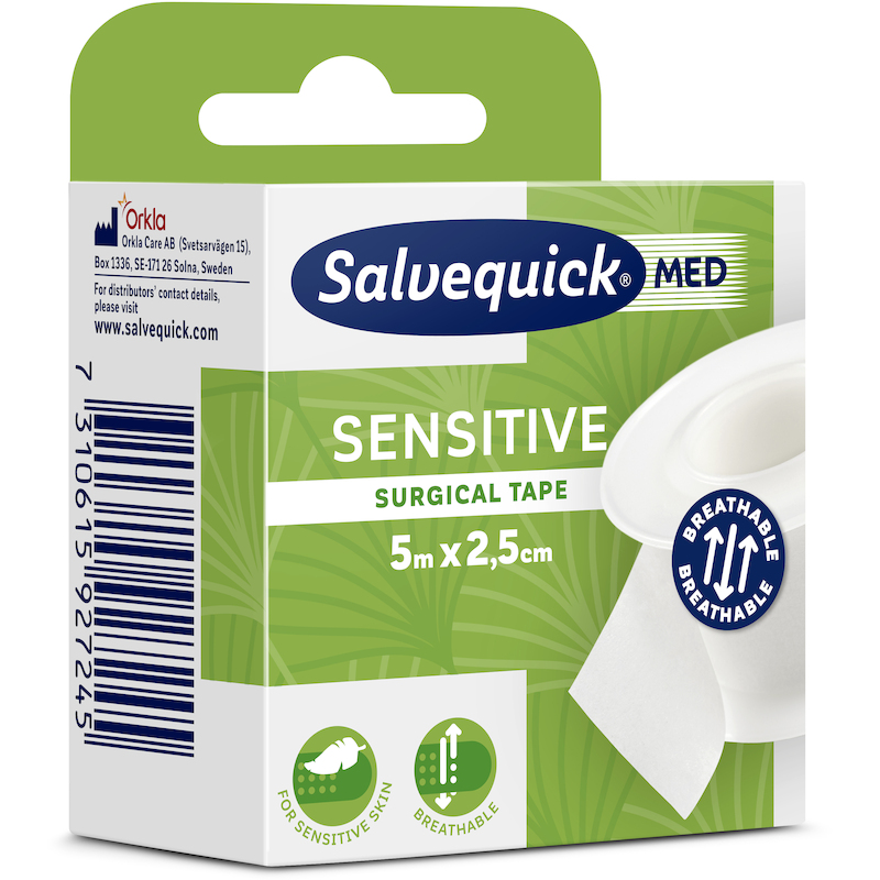 FIXATIETAPE SENSITIVE 2,5CM 310366 - 5M SALVEQUICK