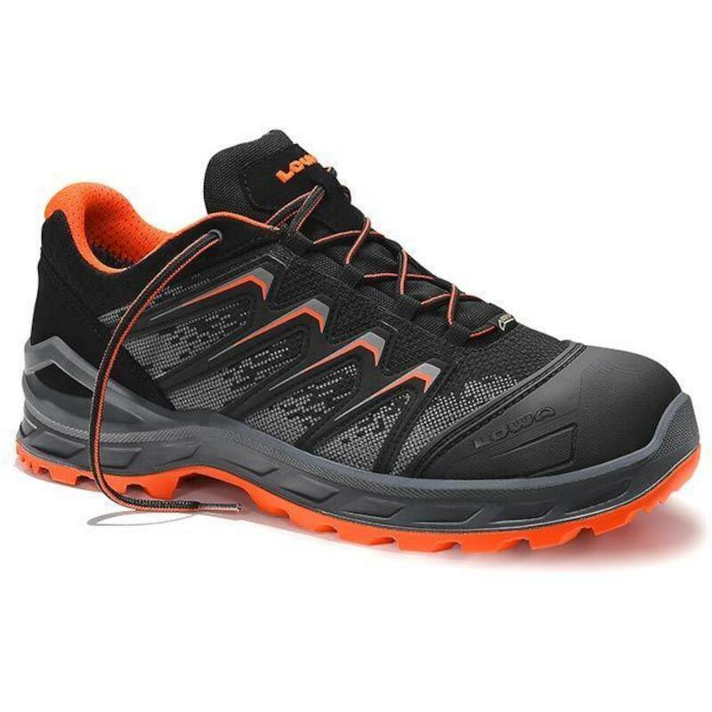 LAGE SCHOEN - LOWA LARROX WORK GTX - S3 ZWART EN ORANJE 45