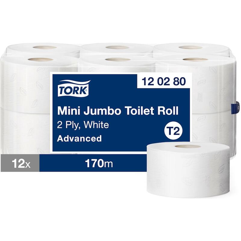 PAPIER-WC ADV.MINI-JUMBO RL.120280-850ST-2L.  TORK