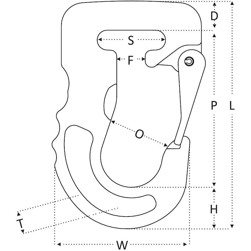 CROCHET SANGLE 1000KG       RWSH-1            REMA
