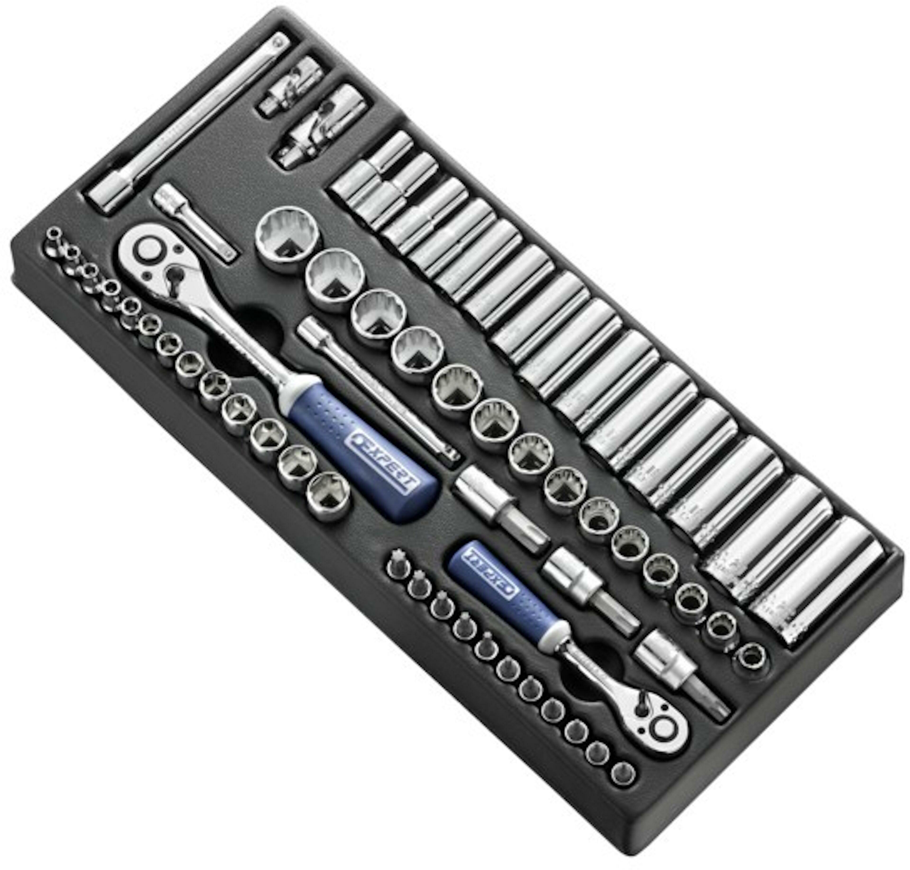 JEU DE DOUILLES 1/4"-3/8"   E034853 (62PCS) EXPERT