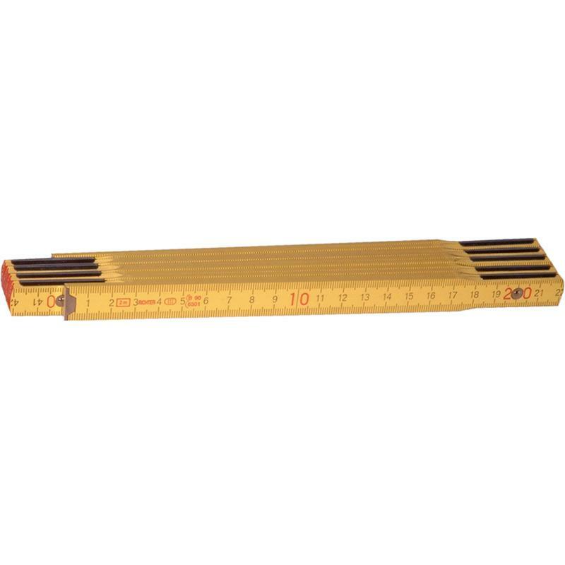 MÈTRE PLIANT BOIS 16MM-JAUN. 1203G - 2M    RICHTER