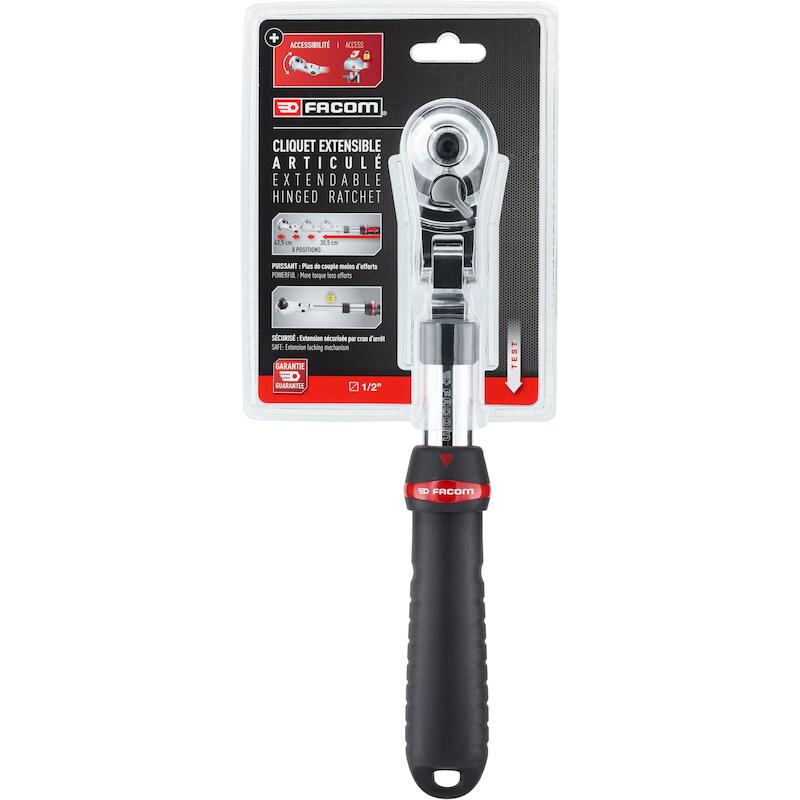 Facom - Extendable reversible ratchet - SXL.171PB - 1/2" - Flexible head - With lock - 304–437 mm - 03171678