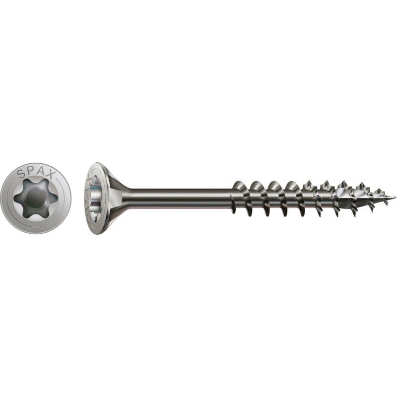 Spax - vis pour panneau d'aggloméré - tête fraisée - t-star plus T20 - filetage partiel - 4 x 40 mm - inox A2 - 02339165