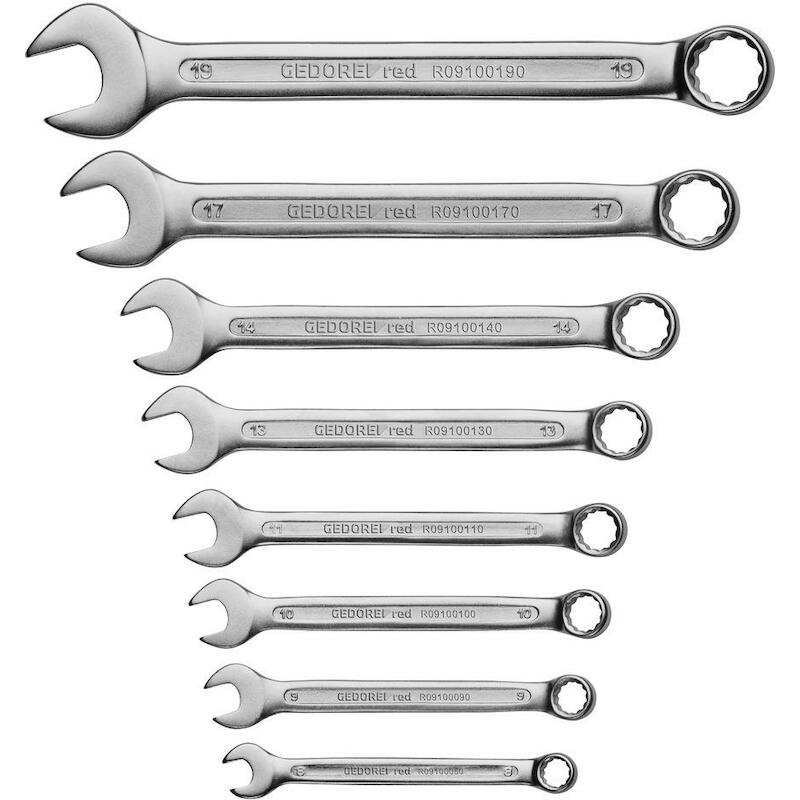RINGSTEEKSLEUTELSET 9-19MM  R0910   (8ST) GEDORE R
