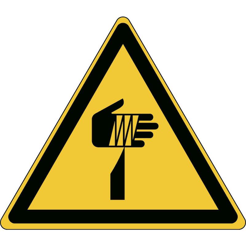 PICTOGRAM - BRADY W022 - WAARSCHUWING: GEVAAR VOORSCHERPE ELEMENTEN 43X50 MM (7 EA)