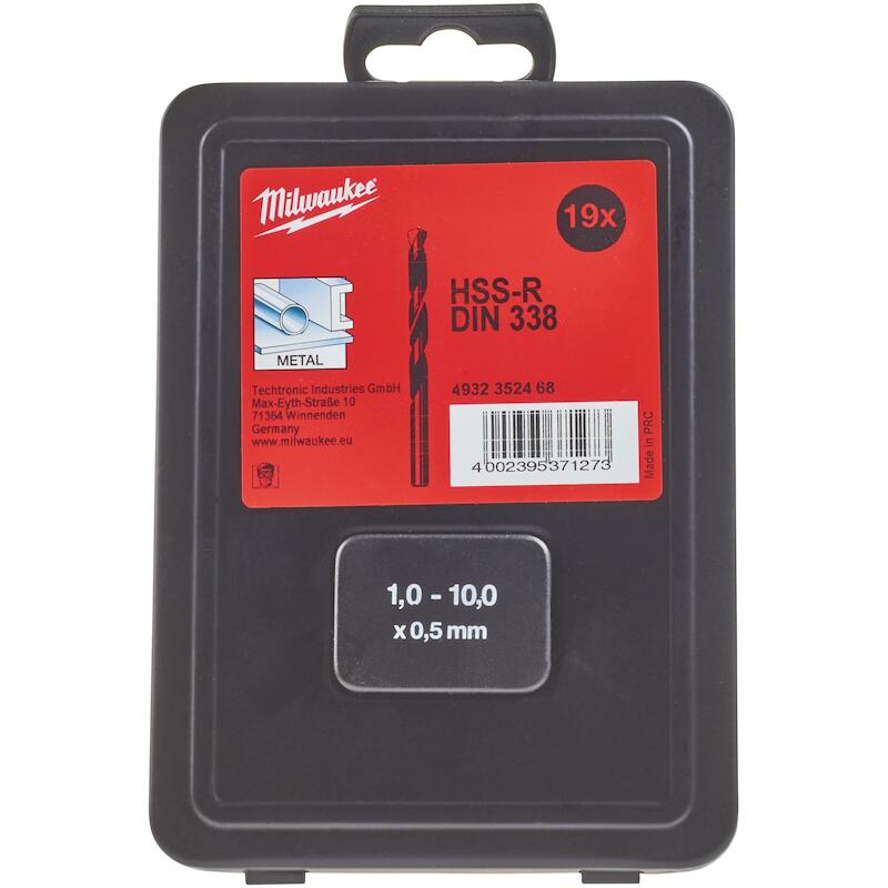 Milwaukee - Metal drill bit set - hss-r - din 338 - ø 1–10 mm - 19-piece - 4932352468 - 02885786
