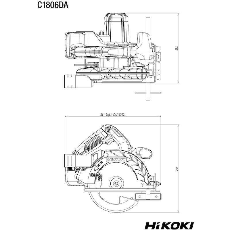 ACCUCIRKELZAAG 18V/2X5AH    C1806DA    (HSC)HIKOKI