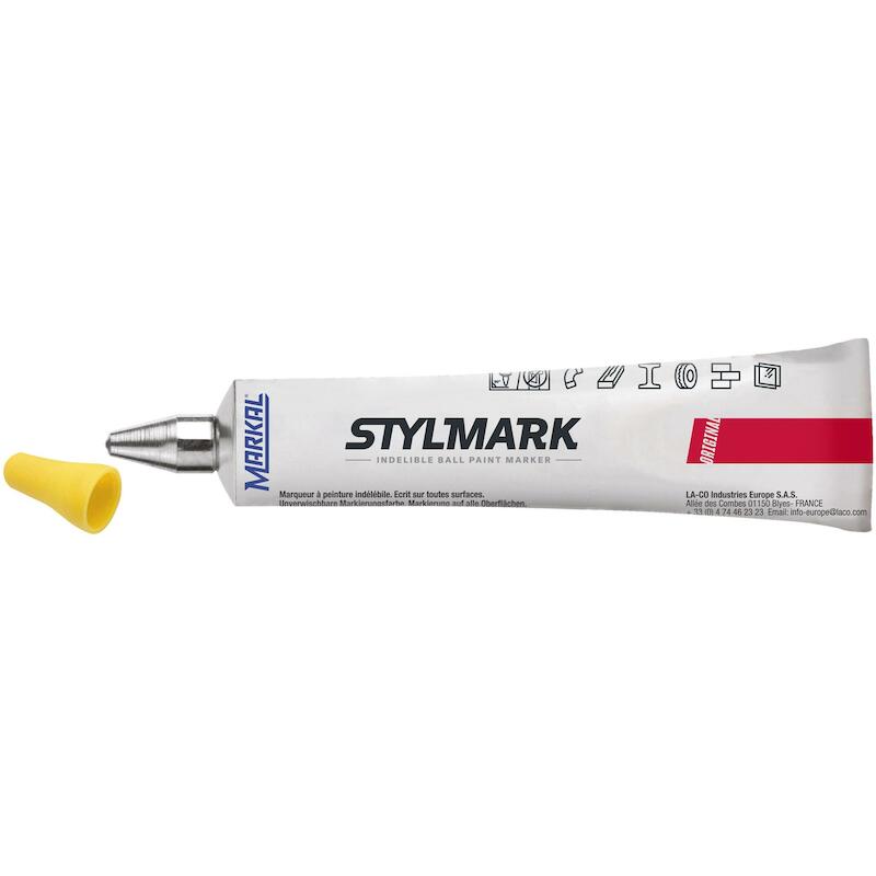 MARQUAGE DE PEINTURE JAUNE  STYLMARK (3MM)  MARKAL