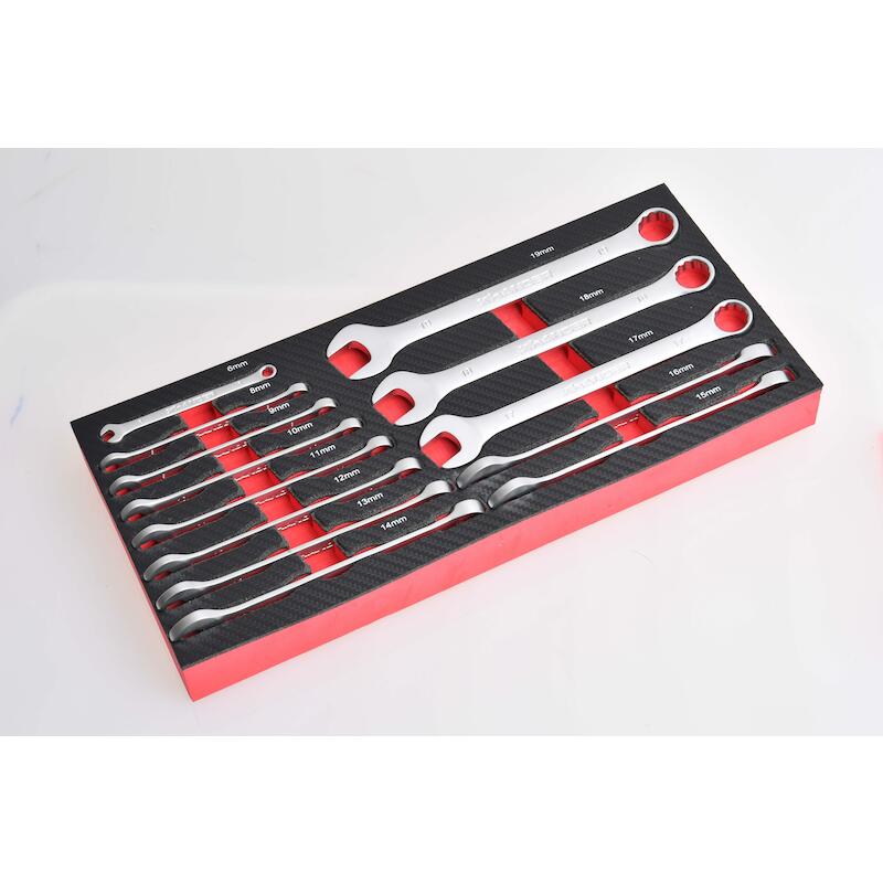 FOAM INLAY MET 13 RINGSTEEKSLEUTEL DIN 3113 S 6 -19 MM