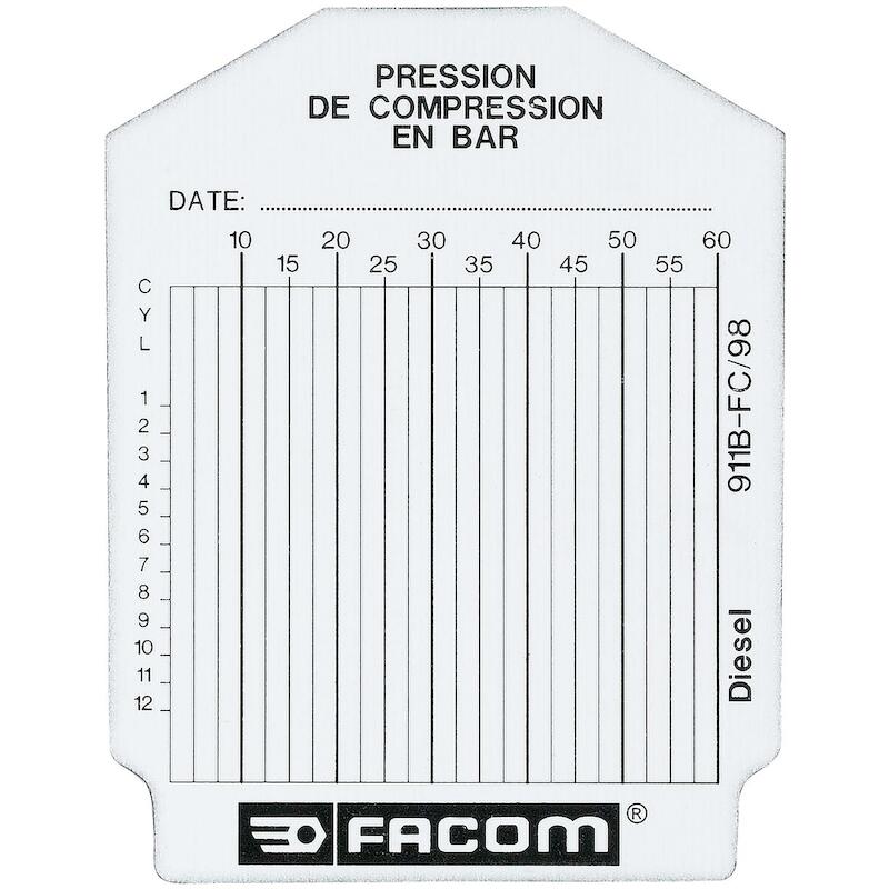 MEETKAARTEN VR.COMPRESSIEM. 911B.FC(100ST)   FACOM