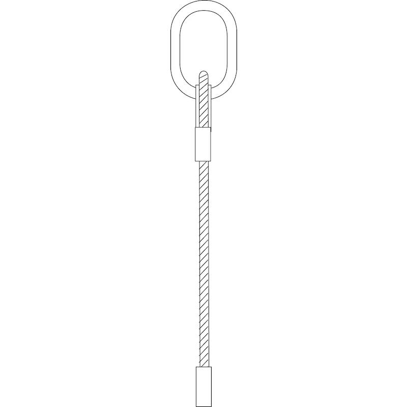 STAALKABEL+HAKEN 1-SPRONG   SK1-EHS-10MM-1M-1T REM