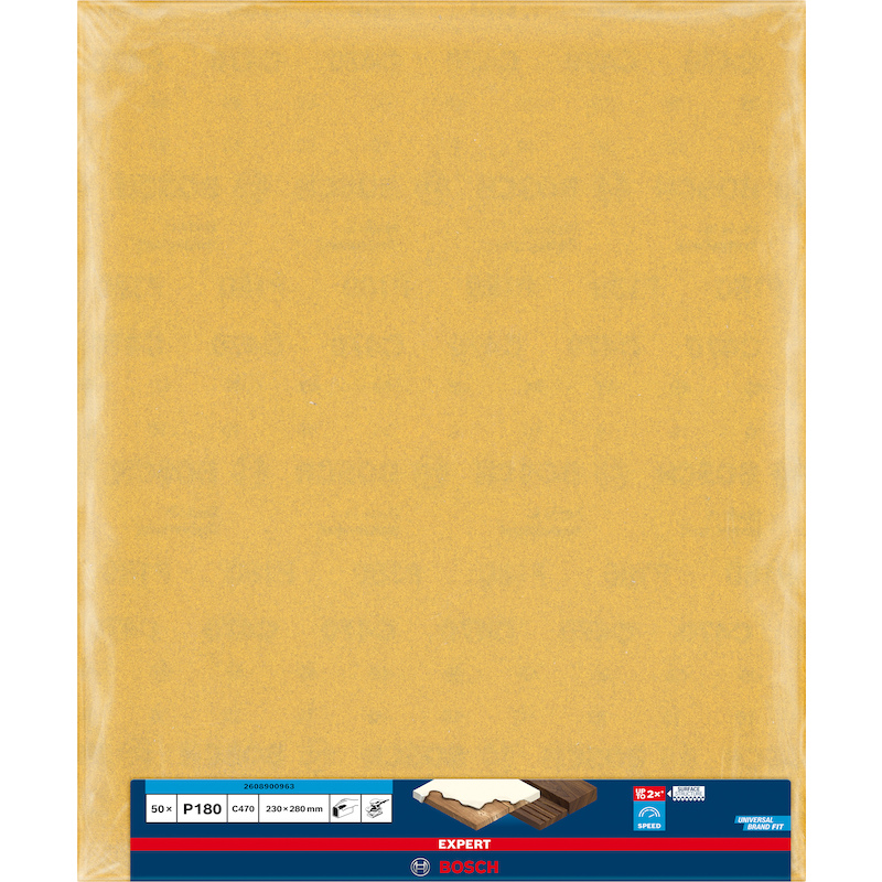 SCHUURPAPIER 230X280MM      2608900963  P180 BOSCH