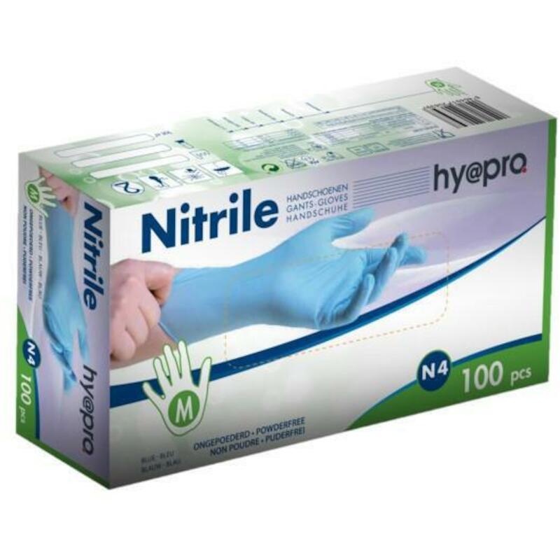 HANDSCHOEN NITRIL BLAUW     9001165 M (100ST)HY@PR