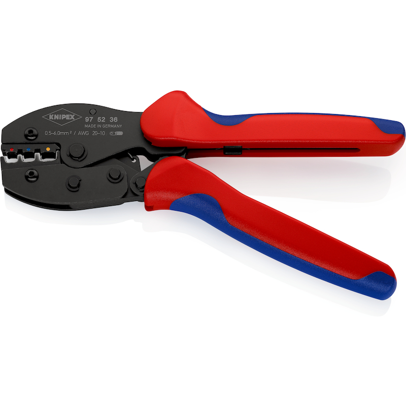 KNIPEX 975236 PRECIFORCE KRIMPTANG GEBRUINEERD METMEER-COMPONENTENGREPEN 220 MM