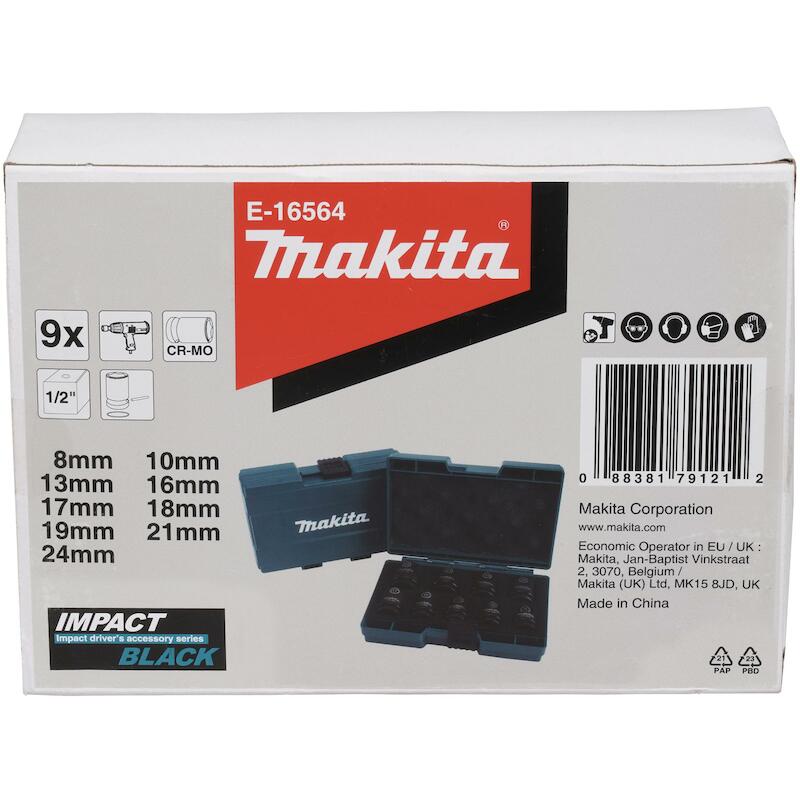 JEU DE DOUILLES A CHOCS 1/2" 9 PCS - E-16564 - MAKITA