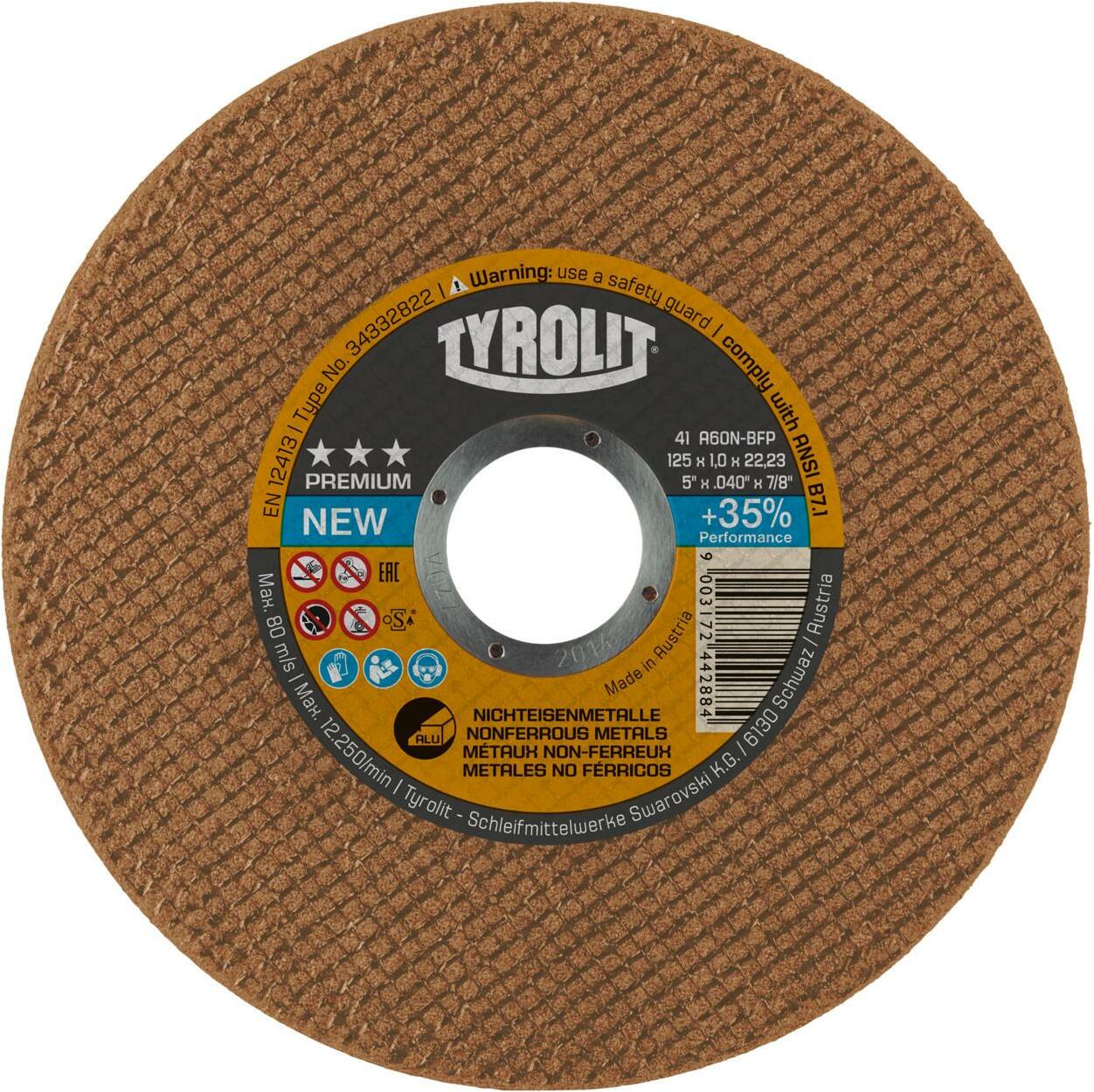 DISQUE TRONÇ. 125X1,0X22,23 PREMIUM        TYROLIT