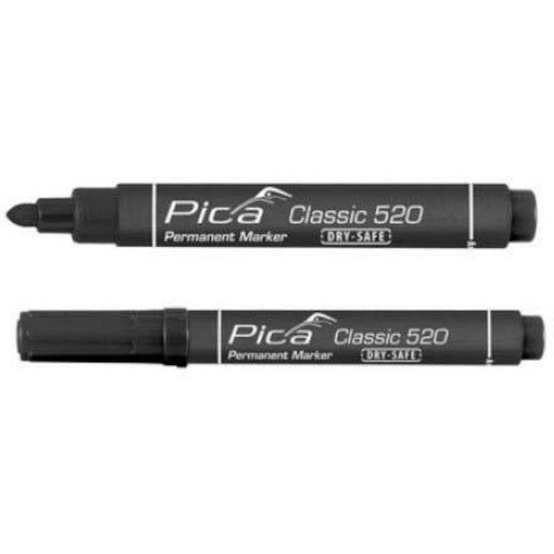 MARQUEUR PERMANENT NOIR     520/40 POINTE OBL.PICA