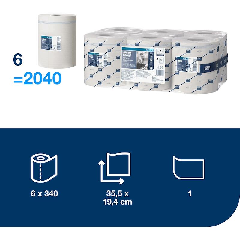 PAPIER REFLEX WIT           473412-340ST-1L.  TORK
