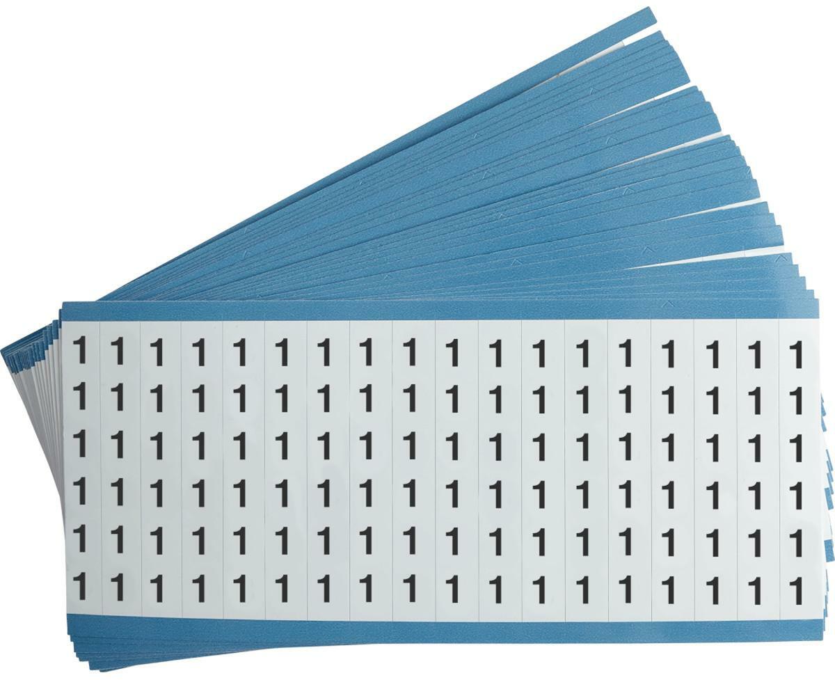 KABELMERKER - BRADY 030901 - '1' ZWART OP WIT 12,7X89 MM (450 EA)